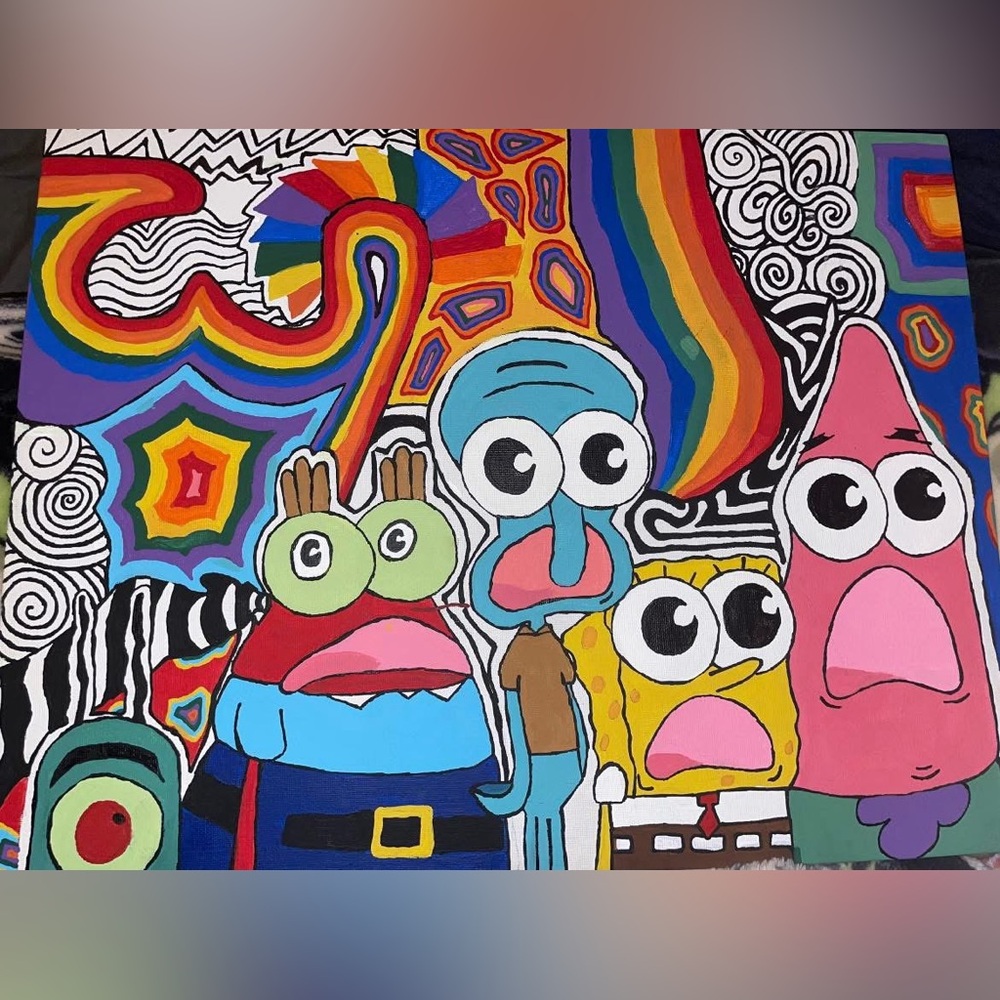 Colorful Cartoon Character Canvas Art